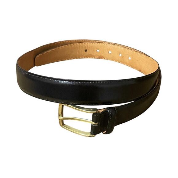 Martin Dingman Calfskin Leather Belt 10050 Handmade USA Black Size 38 Men MINT